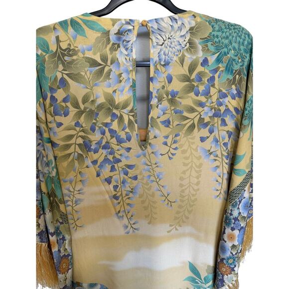 NWT Spell And The Gypsy Willow Tassel Dress Mini Floral Kimono Sleeve Size Med - Picture 11 of 16